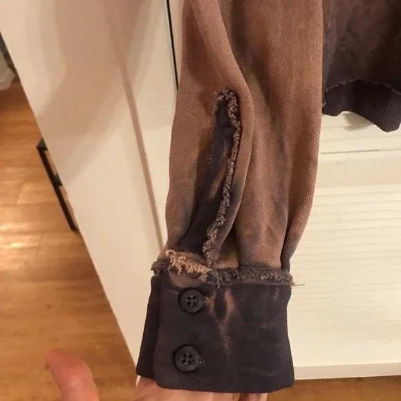 NWT Cotton Citizen Brooklyn Buttondown in Faded Pink/Blue Tie Dye, Size S - Picture 7 of 12